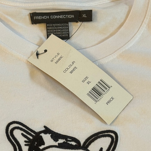 French Connection Stitched Graphic T Shirt - Picture 6 of 6